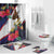 American Samoa Flag Day Since 1900 Bathroom Set Samoa Muamua Le Atua Tropical Flowers - Polynesian Pride