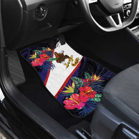 American Samoa Flag Day Since 1900 Car Mats Samoa Muamua Le Atua Tropical Flowers