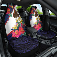 American Samoa Flag Day Since 1900 Car Seat Cover Samoa Muamua Le Atua Tropical Flowers