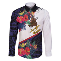 American Samoa Flag Day Since 1900 Family Matching Off Shoulder Maxi Dress and Hawaiian Shirt Samoa Muamua Le Atua Tropical Flowers