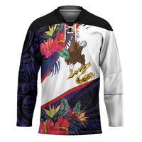 American Samoa Flag Day Since 1900 Hockey Jersey Samoa Muamua Le Atua Tropical Flowers - Polynesian Pride