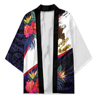 American Samoa Flag Day Since 1900 Kimono Samoa Muamua Le Atua Tropical Flowers - Polynesian Pride