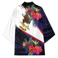 American Samoa Flag Day Since 1900 Kimono Samoa Muamua Le Atua Tropical Flowers - Polynesian Pride