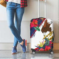 American Samoa Flag Day Since 1900 Luggage Cover Samoa Muamua Le Atua Tropical Flowers