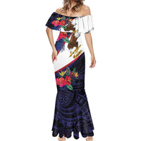 American Samoa Flag Day Since 1900 Mermaid Dress Samoa Muamua Le Atua Tropical Flowers