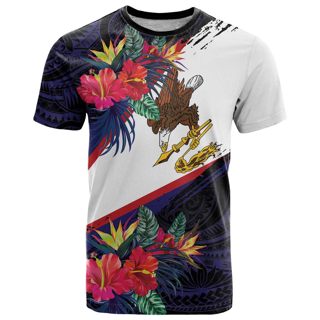 American Samoa Flag Day Since 1900 T Shirt Samoa Muamua Le Atua Tropical Flowers