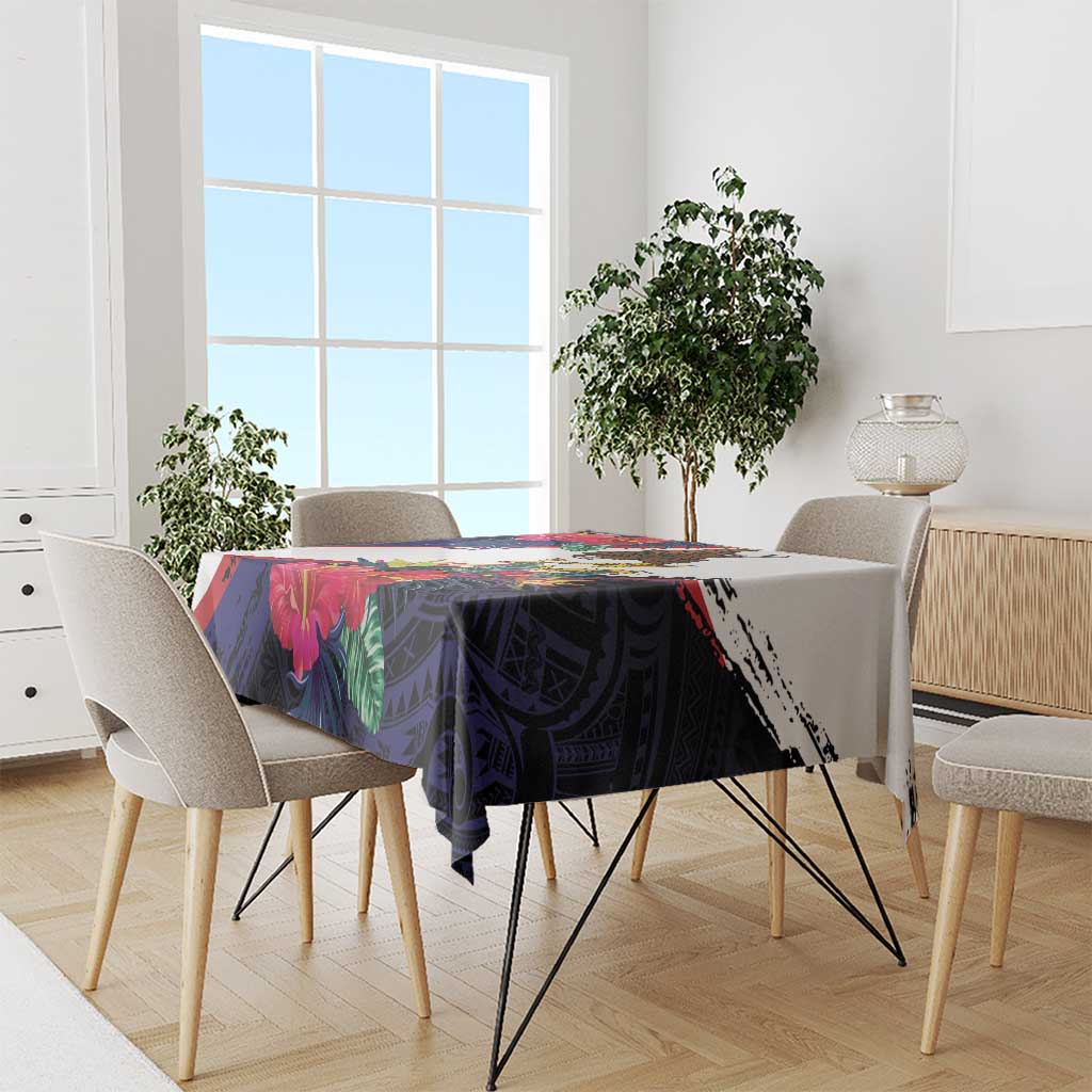 American Samoa Flag Day Since 1900 Tablecloth Samoa Muamua Le Atua Tropical Flowers