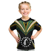 Polynesian Pride Aitutaki Island Kid T Shirt Cook Islands Tribal Wave Style LT9 Black - Polynesian Pride