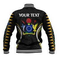 (Personalised) Polynesian Pride Atiu Island Baseball Jacket Cook Islands Tribal Wave Style LT9 - Polynesian Pride