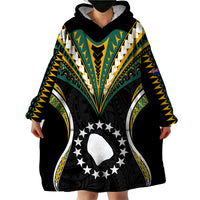 (Personalised) Polynesian Pride Atiu Island Wearable Blanket Hoodie Cook Islands Tribal Wave Style LT9 - Polynesian Pride