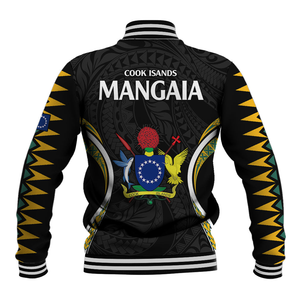 Polynesian Pride Mangaia Island Baseball Jacket Cook Islands Tribal Wave Style LT9 - Polynesian Pride