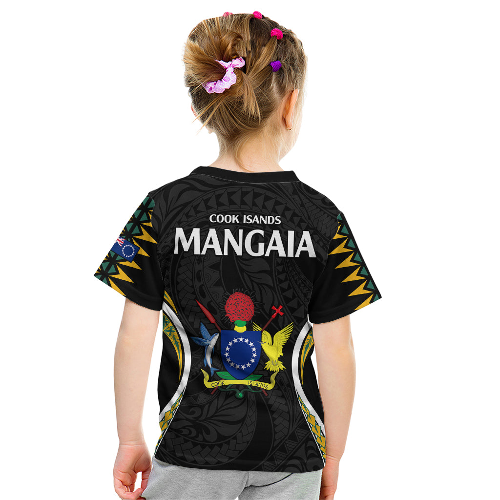 Polynesian Pride Mangaia Island Kid T Shirt Cook Islands Tribal Wave Style LT9 - Polynesian Pride