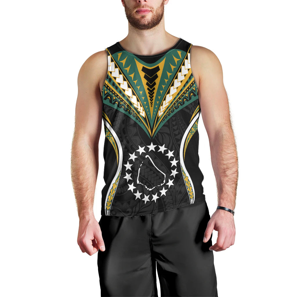 (Personalised) Polynesian Pride Manihiki Island Men Tank Top Cook Islands Tribal Wave Style LT9 - Polynesian Pride