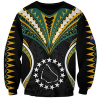 (Personalised) Polynesian Pride Manihiki Island Sweatshirt Cook Islands Tribal Wave Style LT9 Unisex Black - Polynesian Pride