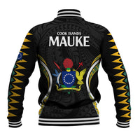 Polynesian Pride Mauke Island Baseball Jacket Cook Islands Tribal Wave Style LT9 - Polynesian Pride
