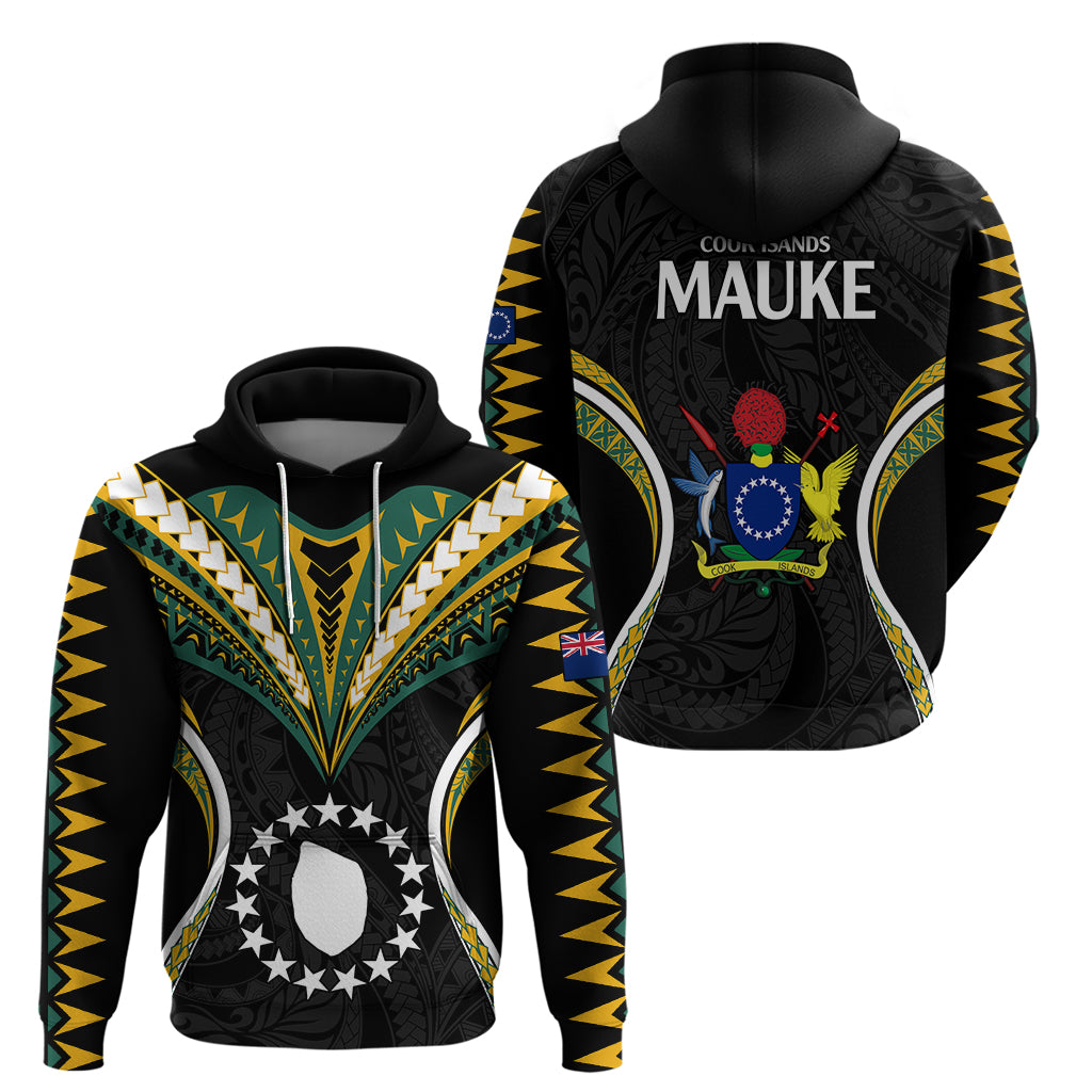 Polynesian Pride Mauke Island Hoodie Cook Islands Tribal Wave Style LT9 - Polynesian Pride