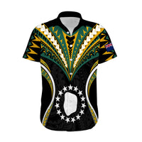 Polynesian Pride Mitiaro Island Hawaiian Shirt Cook Islands Tribal Wave Style LT9 Black - Polynesian Pride