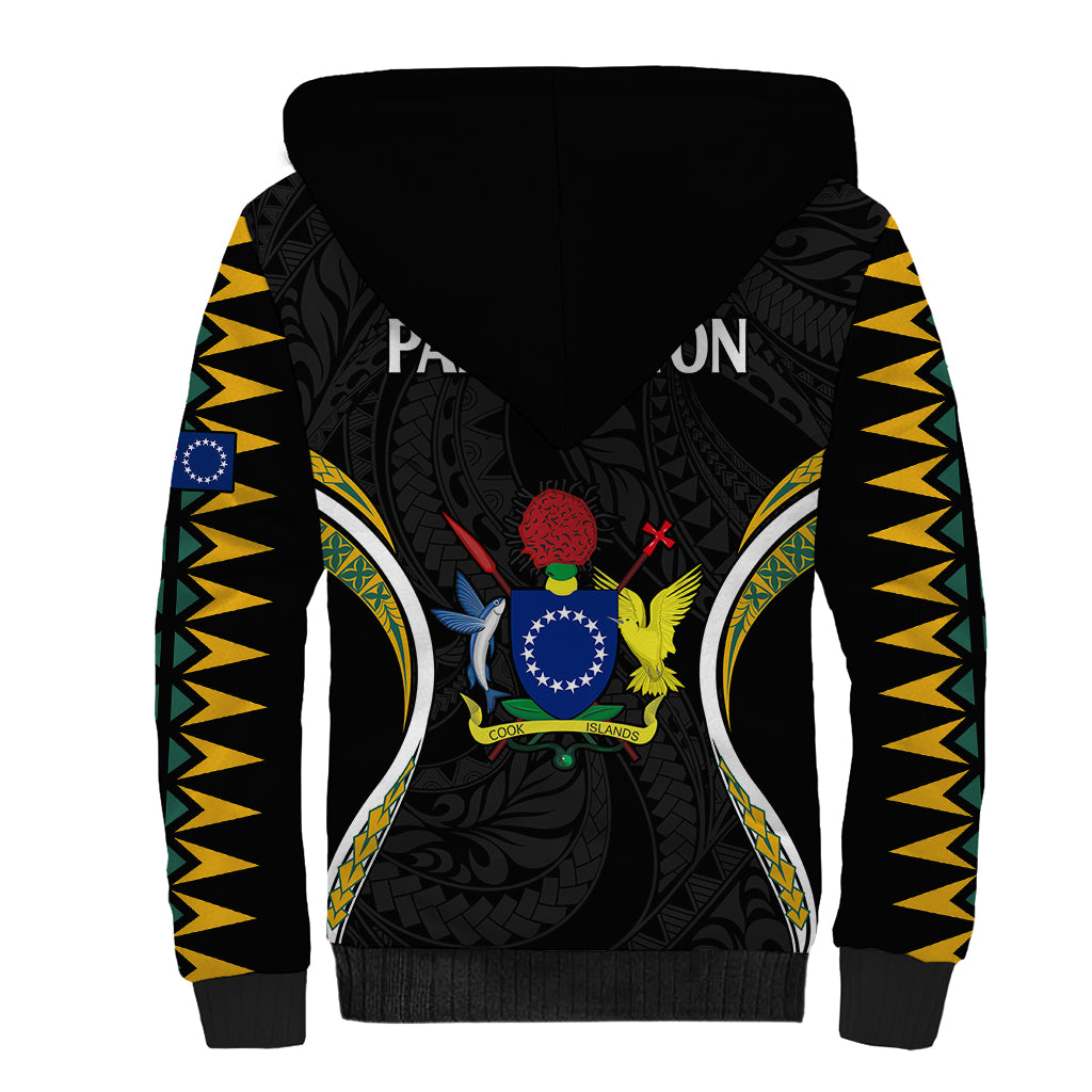Polynesian Pride Palmerston Island Sherpa Hoodie Cook Islands Tribal Wave Style LT9 - Polynesian Pride