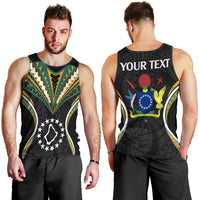 (Personalised) Polynesian Pride Palmerston Island Men Tank Top Cook Islands Tribal Wave Style LT9 - Polynesian Pride