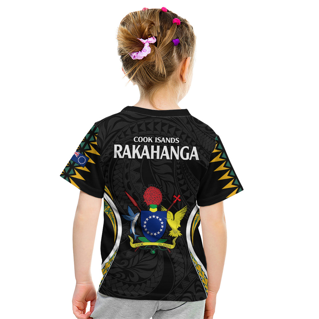 Polynesian Pride Rakahanga Island Kid T Shirt Cook Islands Tribal Wave Style LT9 - Polynesian Pride
