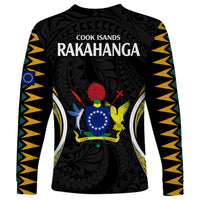 Polynesian Pride Rakahanga Island Long Sleeve Shirt Cook Islands Tribal Wave Style LT9 - Polynesian Pride