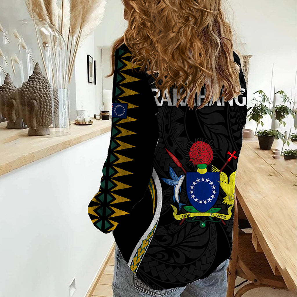 Polynesian Pride Rakahanga Island Women Casual Shirt Cook Islands Tribal Wave Style LT9 - Polynesian Pride