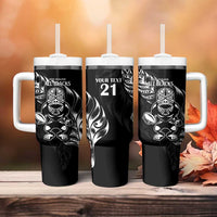 New Zealand All Black Rugby Custom Tumbler With Handle