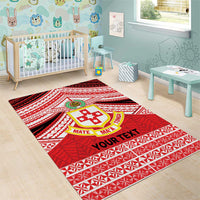 Personalised Kolisi Tonga College Atele Area Rug Polynesian Ngatu Tribal