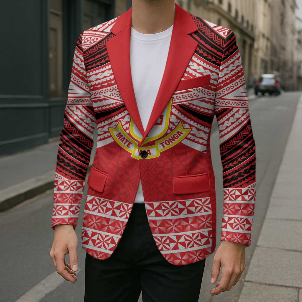 Personalised Kolisi Tonga College Atele Blazer Polynesian Ngatu Tribal - Polynesian Pride