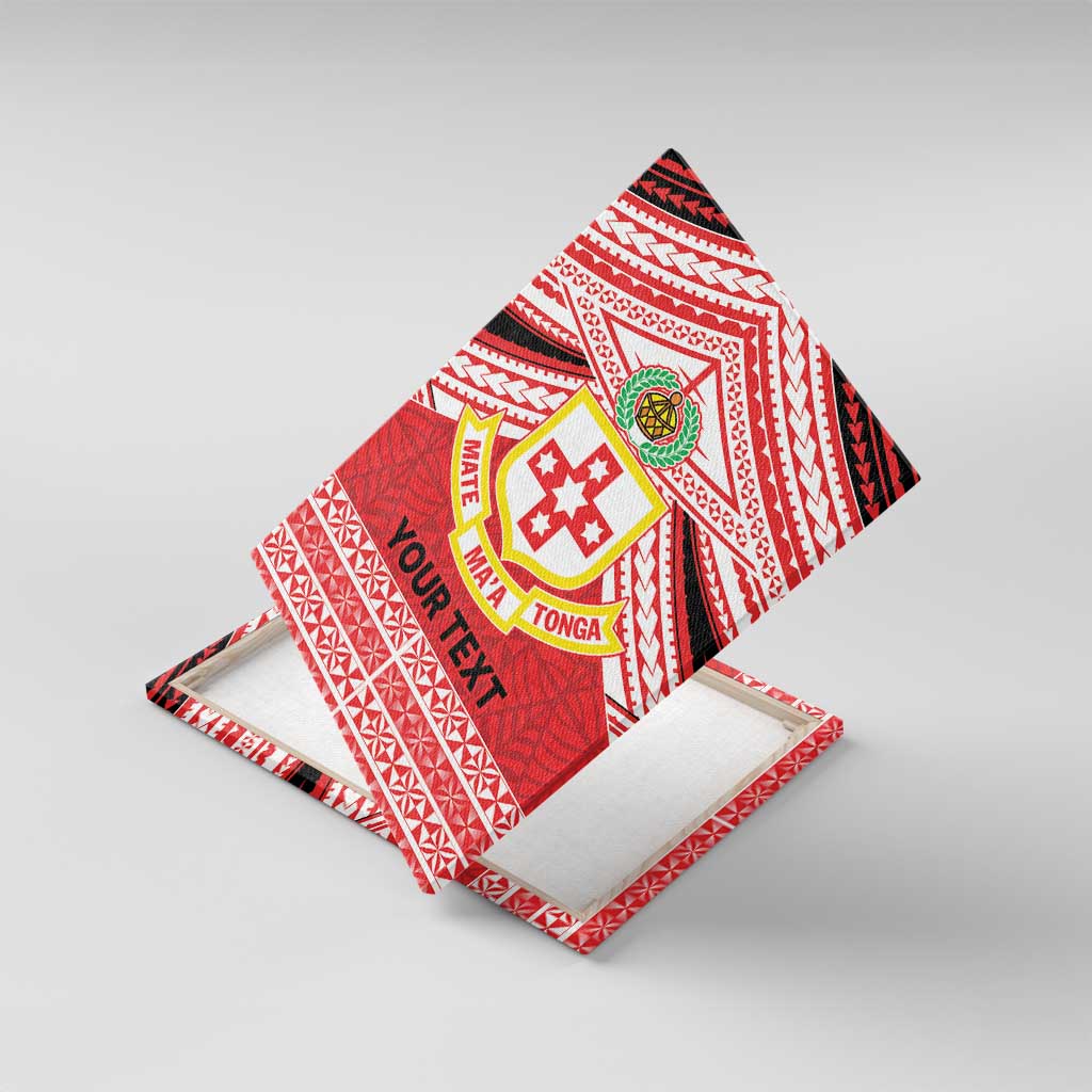 Personalised Kolisi Tonga College Atele Canvas Wall Art Polynesian Ngatu Tribal