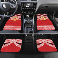 Personalised Kolisi Tonga College Atele Car Mats Polynesian Ngatu Tribal