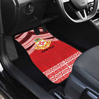 Personalised Kolisi Tonga College Atele Car Mats Polynesian Ngatu Tribal