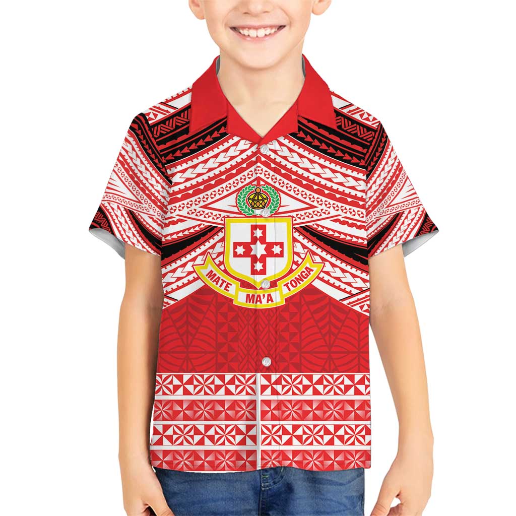 Personalised Kolisi Tonga College Atele Family Matching Puletasi and Hawaiian Shirt Polynesian Ngatu Tribal