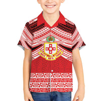 Personalised Kolisi Tonga College Atele Family Matching Puletasi and Hawaiian Shirt Polynesian Ngatu Tribal
