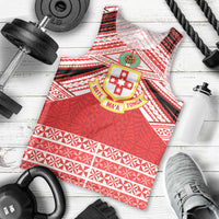 Personalised Kolisi Tonga College Atele Men Tank Top Polynesian Ngatu Tribal