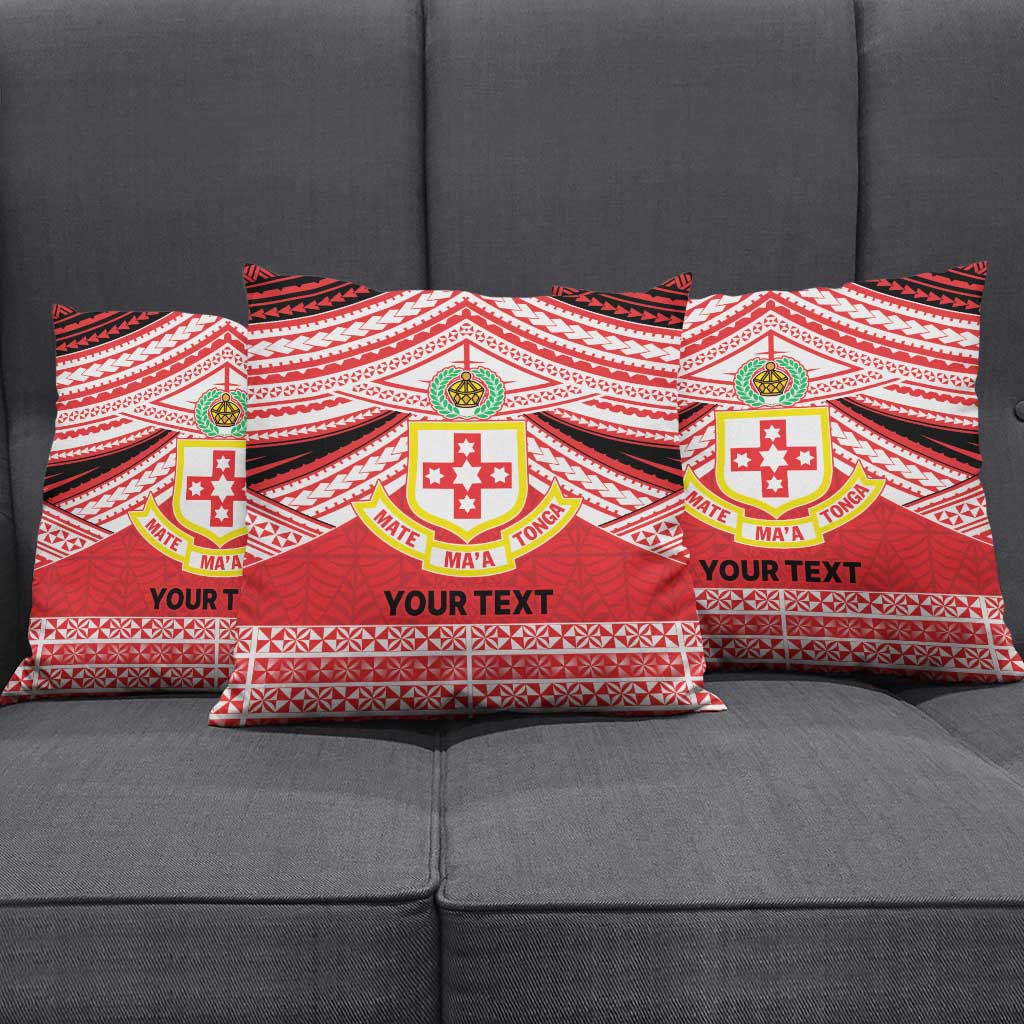 Personalised Kolisi Tonga College Atele Pillow Cover Polynesian Ngatu Tribal - Polynesian Pride