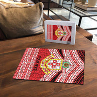 Personalised Kolisi Tonga College Atele Puzzle Polynesian Ngatu Tribal - Polynesian Pride