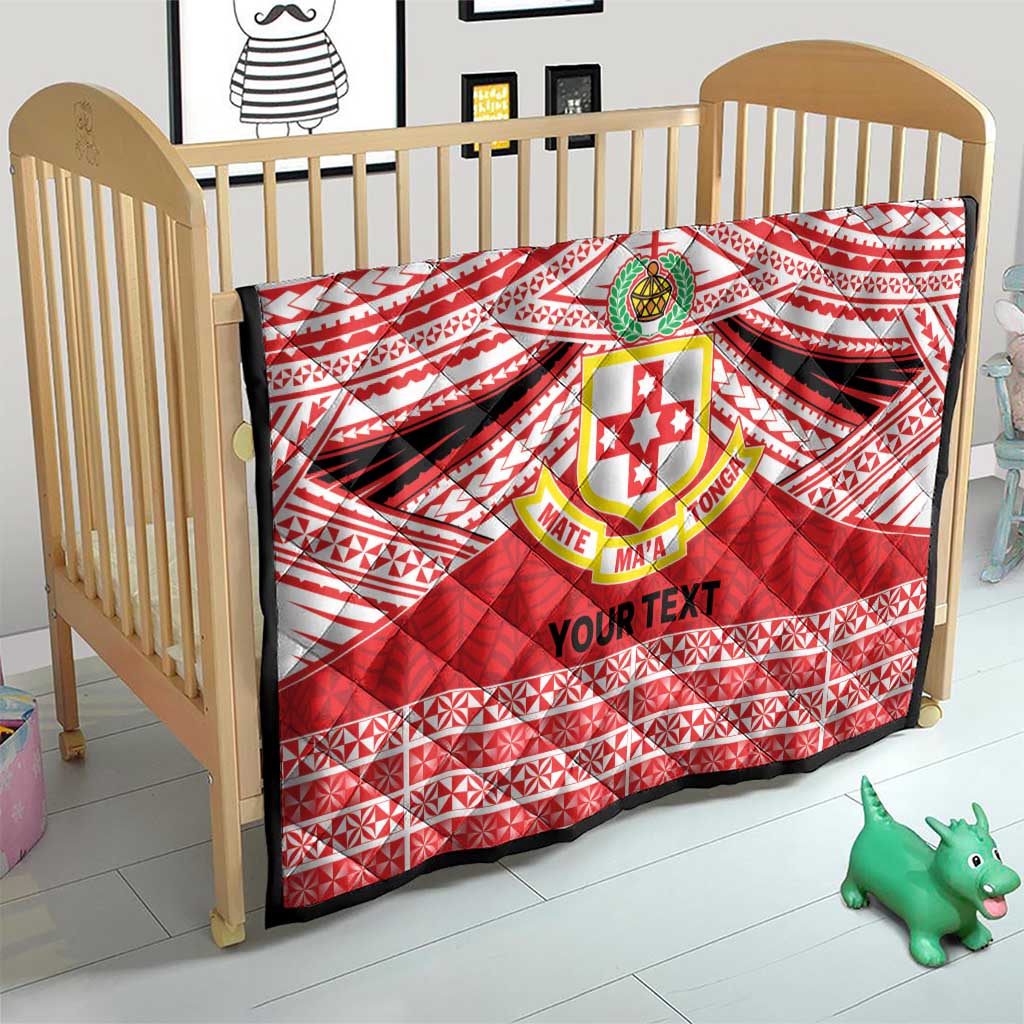 Personalised Kolisi Tonga College Atele Quilt Polynesian Ngatu Tribal