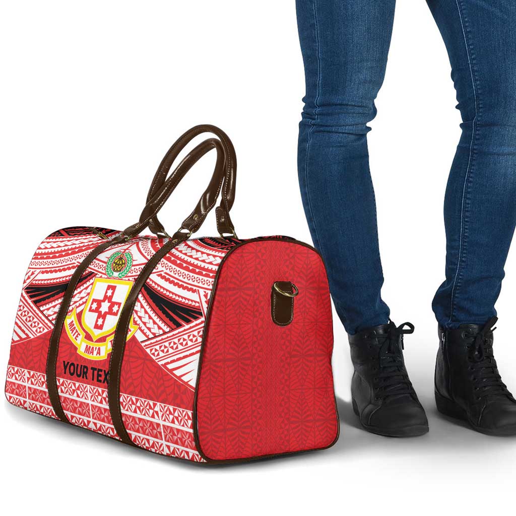 Personalised Kolisi Tonga College Atele Travel Bag Polynesian Ngatu Tribal - Polynesian Pride