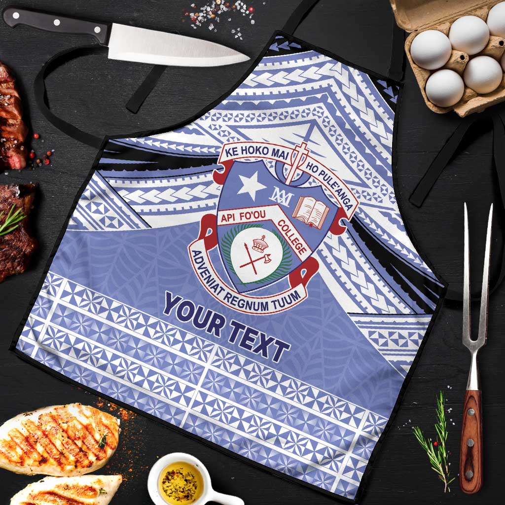 Personalised Tonga Apifoou College Apron Polynesian Ngatu Tribal - Polynesian Pride