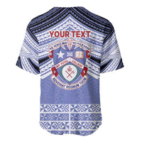 Personalised Tonga Apifoou College Baseball Jersey Polynesian Ngatu Tribal