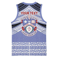 Personalised Tonga Apifoou College Basketball Jersey Polynesian Ngatu Tribal - Polynesian Pride
