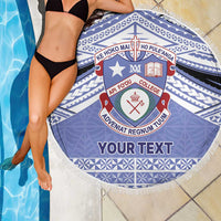 Personalised Tonga Apifoou College Beach Blanket Polynesian Ngatu Tribal