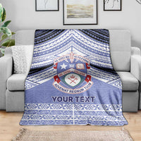 Personalised Tonga Apifoou College Blanket Polynesian Ngatu Tribal