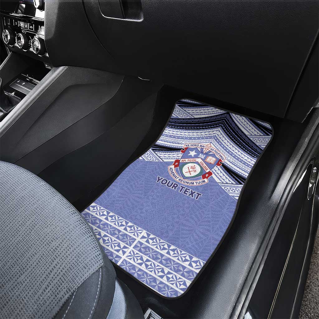 Personalised Tonga Apifoou College Car Mats Polynesian Ngatu Tribal