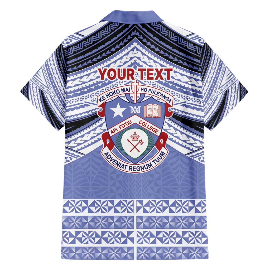 Personalised Tonga Apifoou College Hawaiian Shirt Polynesian Ngatu Tribal