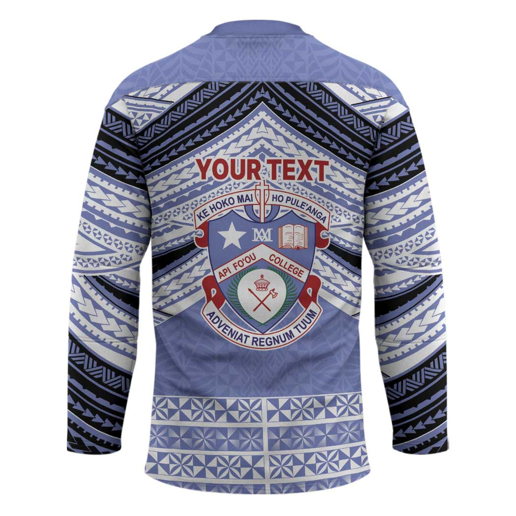 Personalised Tonga Apifoou College Hockey Jersey Polynesian Ngatu Tribal - Polynesian Pride