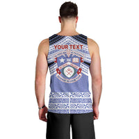 Personalised Tonga Apifoou College Men Tank Top Polynesian Ngatu Tribal