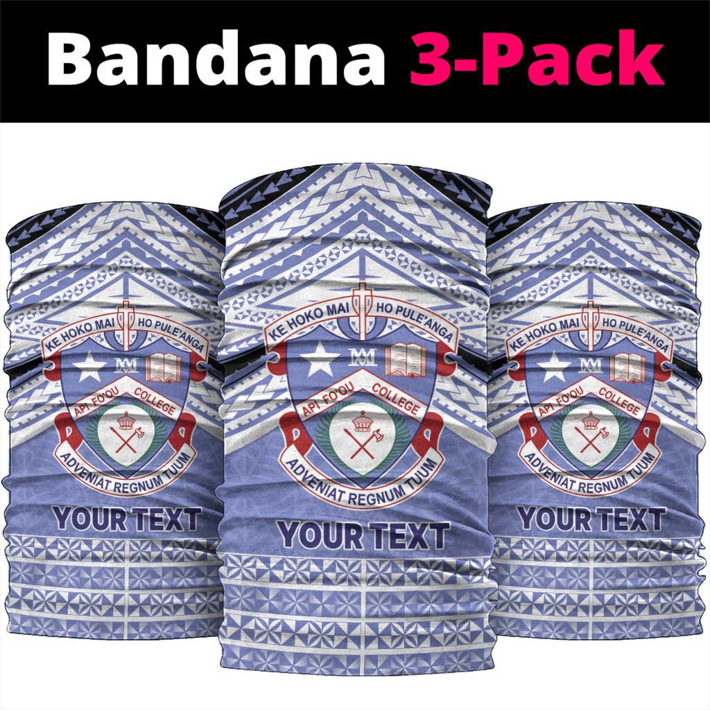 Personalised Tonga Apifoou College Neck Gaiter Polynesian Ngatu Tribal - Polynesian Pride