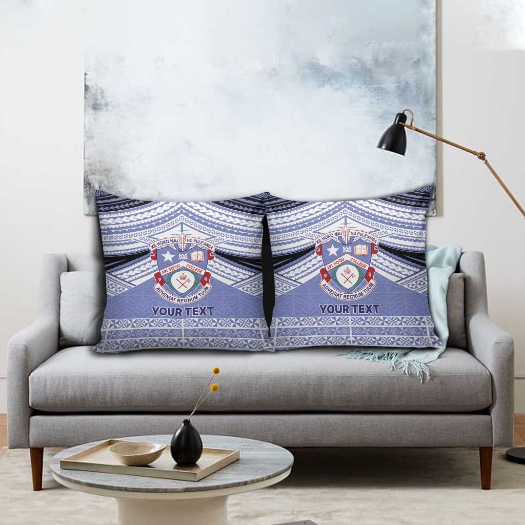 Personalised Tonga Apifoou College Pillow Cover Polynesian Ngatu Tribal - Polynesian Pride